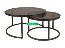 ŁAWA FERRANTE E SZKŁO DYMIONE FI80 FI60/ CZARNY MAT ZESTAW