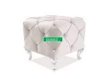 PUF HESTIA K VELVET J. SZARY BLUVEL 03 / SREBRNY