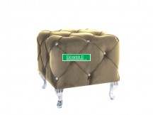 PUF HESTIA K VELVET BEŻ BLUVEL 28/ SREBRNY