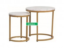 ŁAWA HOLA BIAŁY EFEKT MARMURU/ZŁOTY (ZESTAW)