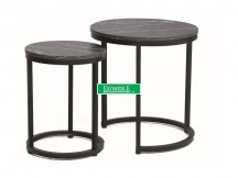 ŁAWA HOLA CZARNY EFEKT MARMURU/CZARNY (ZESTAW)