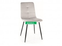 KRZESŁO IVO VELVET CZARNY STELAŻ/J. SZARY BLUVEL 03