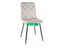 KRZESŁO JERRY VELVET CZARNY STELAŻ/ J. SZARY BLUVEL 03