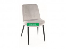 KRZESŁO KAYLA VELVET CZARNY STELAŻ / J. SZARY BLUVEL 03