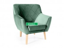 FOTEL KIER 1 VELVET ZIELONY BLUVEL 78 / BUK