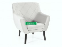 FOTEL KIER 1 VELVET J. SZARY BLUVEL 03 / WENGE