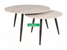 ŁAWA KORA D BIAŁY FI80 FI60/ CZARNY MAT ZESTAW