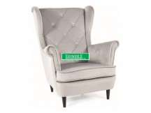 FOTEL LADY VELVET J. SZARY BLUVEL 03 / WENGE