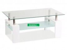 ŁAWA LISA BASIC II TRANSP./BIAŁY LAKIER 100x60x55
