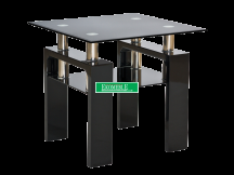 ŁAWA LISA D CZARNY/CZARNY LAKIER 60x60x55