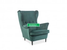 FOTEL LORD VELVET ZIELONY BLUVEL 78 / WENGE