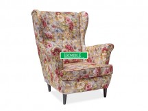 FOTEL LORD CORAL WM 25 (KWIATY) / WENGE