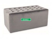 PUF LORI 2 VELVET SZARY BLUVEL 14