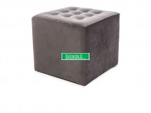 PUF LORI VELVET  SZARY BLUVEL 14