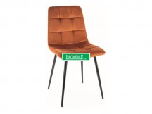 KRZESŁO MILA VELVET CZARNY STELAŻ/ CYNAMON BLUVEL 4215