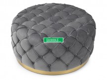 PUF MIRA VELVET SZARY TAP.206