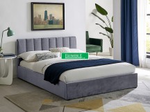 ŁÓŻKO MONTREAL VELVET 140X200 KOLOR SZARY TAP. 192