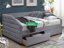 ŁÓŻKO NADIA VELVET 120X200 SZARY TAP. 142