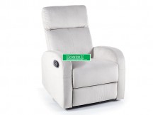 FOTEL ROZKŁADANY OLIMP VELVET JASNY SZARY BLUVEL 03