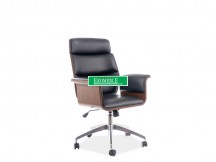 FOTEL OBROTOWY OREGON CZARNY EKOSKÓRA