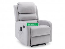 FOTEL ROZKŁADANY PEGAZ M (FUNKCJA MASAŻU) VELVET JASNY SZARY BLUVEL 03