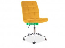 FOTEL OBROTOWY Q-020 VELVET CURRY BLUVEL 68