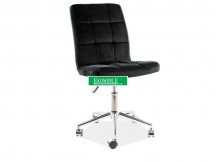 FOTEL OBROTOWY Q-020 VELVET CZARNY BLUVEL 19