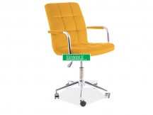 FOTEL OBROTOWY Q-022 VELVET CURRY BLUVEL 68