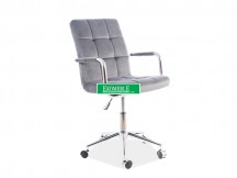 FOTEL OBROTOWY Q-022 VELVET SZARY BLUVEL14