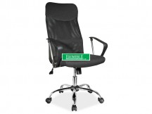 FOTEL OBROTOWY Q-025 CZARNY MATERIAŁ