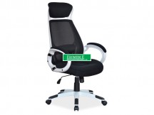 FOTEL OBROTOWY Q-409 CZARNY/ BIAŁY STELAŻ