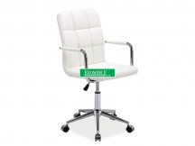 FOTEL OBROTOWY Q-022 BIAŁY