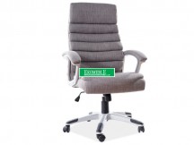 FOTEL OBROTOWY Q-087 SZARY MATERIAŁ