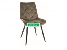 KRZESŁO RALPH VELVET CZARNY STELAŻ/OLIWKA BLUVEL 77