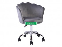 FOTEL OBROTOWY ROSE VELVET SZARY BLUVEL 14