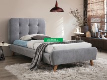 ŁÓŻKO TIFFANY 90X200 KOLOR SZARY/DĄB TAP. 57