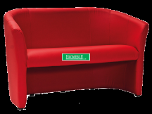 SOFA TM-2 CZERWONA EK-6 / WENGE