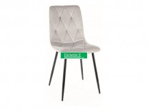 KRZESŁO TOM VELVET CZARNY STELAŻ/J. SZARY BLUVEL 03