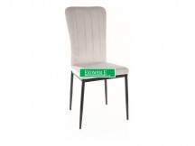 KRZESŁO VIGO VELVET CZARNY STELAŻ / J. SZARY BLUVEL 03